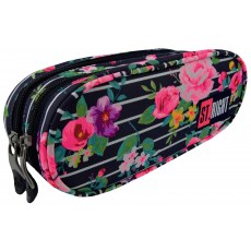 PRNCIL CASE ST.RIGHT LIGHT ROSES PU-02