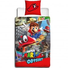 SINGLE DUVET SET 140 X 200 CM NINTENDO SUPER MARIO ODYSSEY NO-173BL