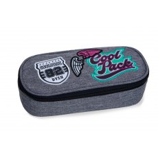 PIÓRNIK USZTYWNIANY COOLPACK CAMPUS GIRLS BADGES GREY (B62058)
