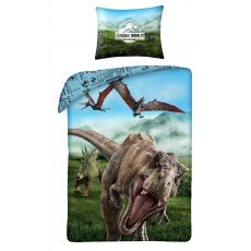 SINGLE DUVET SET 140 X 200 CM JURASSIC WORLDJW-9106BL