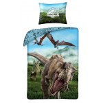 POŚCIEL BAWEŁNIANA 140 X 200 CM JURASSIC WORLD JW-9106BL