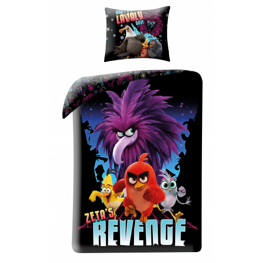 POŚCIEL BAWEŁNIANA 160 X 200 CM ANGRY BIRDS MOVIE 2 ABM2-108BL