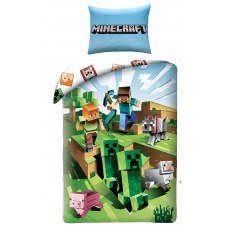SINGLE DUVET SET 160 X 200 CM MINECRAFT LEGO MNC-129BL