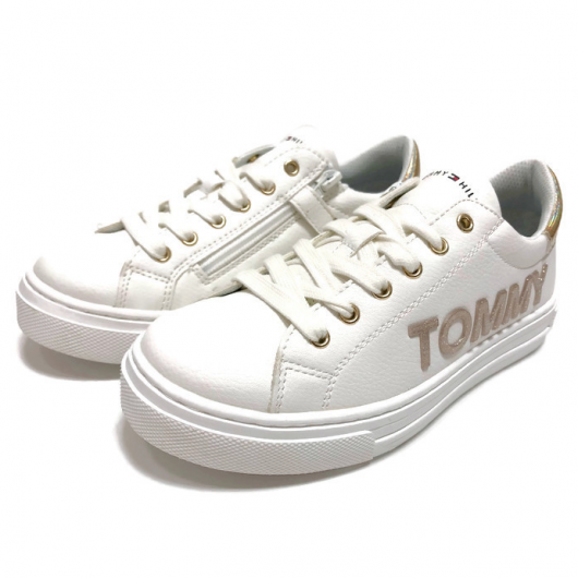 SNEAKERSY TOMMY HILFIGER X068 WHITE/GOLD