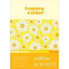 BLOK DEKORACYJNY A4 HAPPY COLOR DECO YELLOW 170G