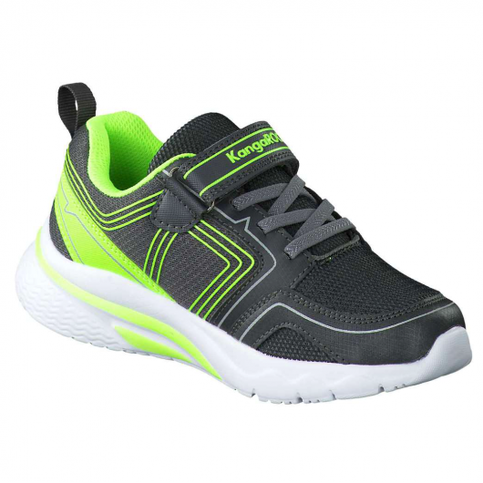 PÓŁBUTY DZIECIĘCE SPORTOWE KANGAROOS KK-HERO EV STEEL GREY/LIME