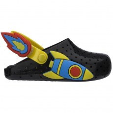 KLAPKI DZIECIECE MINI MELISSA FURADINHA BABOUCH 32767 BLACK/YELLOW