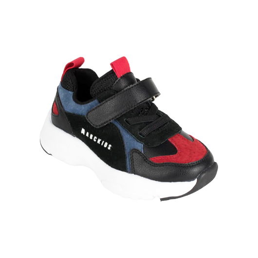 SHOES ABCKIDS SNEAKERS BLACK/BLUE/RED