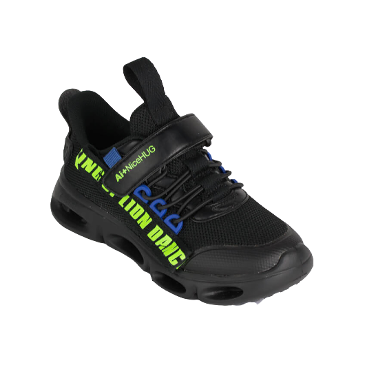 PÓŁBUTY DZIECIĘCE SNEAKERSY ABCKIDS BLACK/GREEN