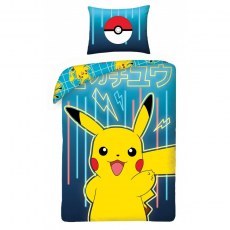 POSCIEL BAWELNIANA DZIECIECA 140 X 200 CM POKEMON PIKACHU POK-182BL