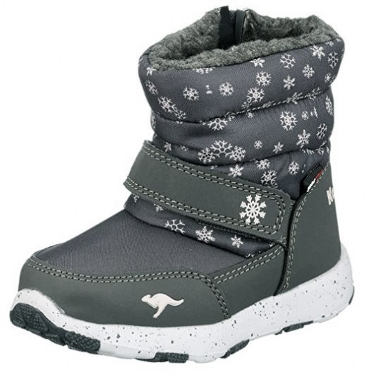 SNOW SHOES KANGAROOS SNOWRUSH STEEL GREY/FROST PINK