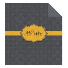 DOUBLE-SIDED QUILTED BEDSPREAD 220 X 240 CM MR & MRS