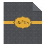DOUBLE-SIDED QUILTED BEDSPREAD 220 X 240 CM MR & MRS