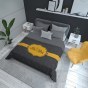 DOUBLE-SIDED QUILTED BEDSPREAD 220 X 240 CM MR & MRS