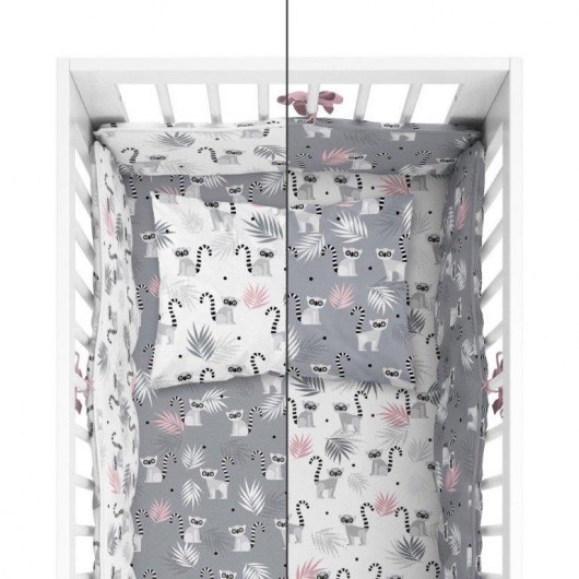 POŚCIEL BAWEŁNIANA + OCHRANIACZ MAYAMOO 90 X 120 CM WESOŁE URWISY 2948CD