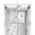 POŚCIEL BAWEŁNIANA + OCHRANIACZ MAYAMOO 90 X 120 CM SŁONIE MILUSIE 2944CD