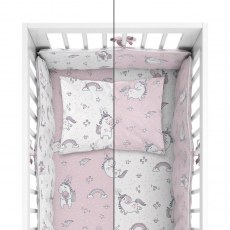 BABY BEDDING SET + BUMPER MAYAMOO 90 X 120 CM MAGICAL FRIENDS 2945AB
