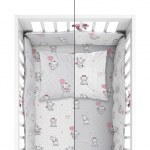 POŚCIEL BAWEŁNIANA + OCHRANIACZ MAYAMOO 100 X 135 CM SŁONIE MILUSIE 2944AB