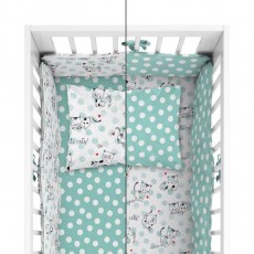 POŚCIEL BAWEŁNIANA + OCHRANIACZ MAYAMOO 100 X 135 CM KOTKI PSOTKI 2946AB