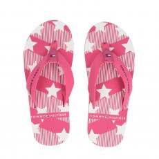 KLAPKI JAPONKI TOMMY HILFIGER STARS PRINT FLIP FLOP FUCHSIA
