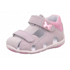 SANDALY SUPERFIT FANNI HELLGRAU/ROSA 0-609041-2500