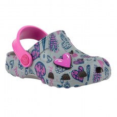 CHODAKI COQUI LITTLE FROG MID. GREY/FUCHSIA LOVE + AMULET