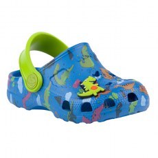 KIDS’ CLOGS COQUI LITTLE FROG ROYAL/LIME + AMULET