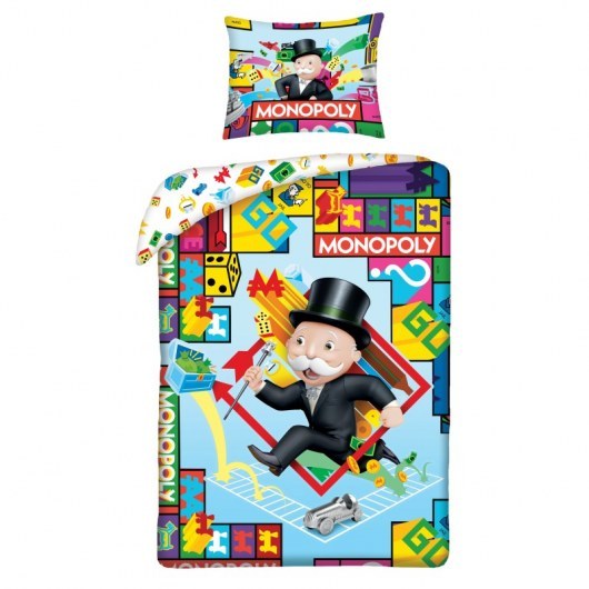 POŚCIEL BAWEŁNIANA DZIECIĘCA 140 X 200 CM MONOPOLY MON-1103BL