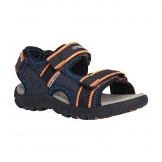 SANDAL GEOX STRADA NAVY/FLUO ORANGE