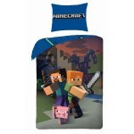 POŚCIEL BAWEŁNIANA DZIECIĘCA 140 X 200 CM MINECRAFT MNC-020BL