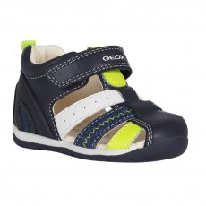 SANDALY GEOX EACH BABY BOY NAVY/FLUO YELLOW