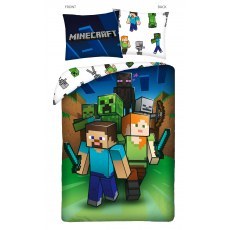 POŚCIEL BAWEŁNIANA 140 X 200 CM MINECRAFT MNC-239BL