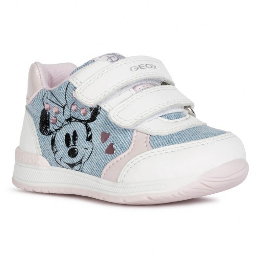SNEAKER GEOX RISHON LIGHT JEANS/WHITE DISNEY MINNIE MOUSE