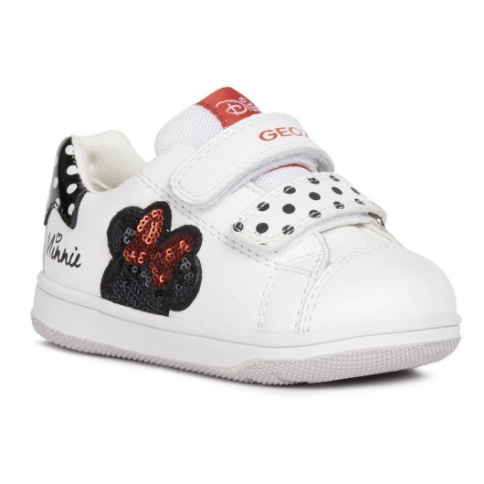 SNEAKERSY GEOX FLICK WHITE/BLACK DISNEY MINNIE MOUSE