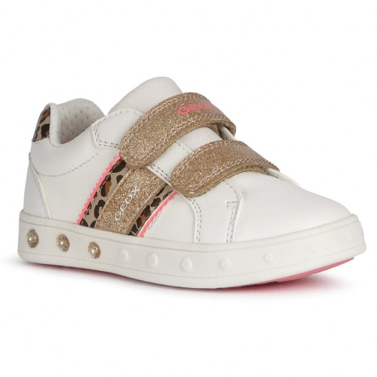 SNEAKERSY GEOX SKYLIN WHITE/FLUO FUSCHIA LED LIGHTS