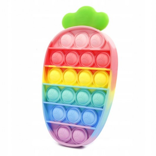 ZABAWKA SENSORYCZNA PUSH BUBBLE FIDGET POP IT MARCHEWKA D38400