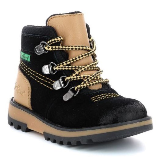 TRZEWIKI PRZEJŚCIOWE KICKERS KICKNATURE BLACK YELLOW WATERPROOF