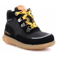 SHOES KICKERS JUNIBY BLACK ORANGE WATERPROOF
