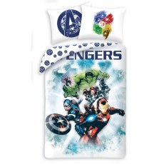 SINGLE DUVET SET 140 X 200 CM MARVEL AVENGERS AV-01BL