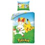 POŚCIEL BAWEŁNIANA 140 X 200 CM POKEMON PIKACHU & SCORBUNNY POK-404BL