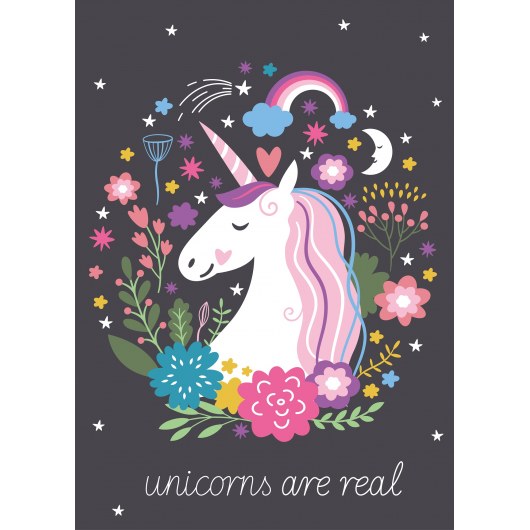 FLEECE BLANKET 100 X 140 CM UNICORN (027)