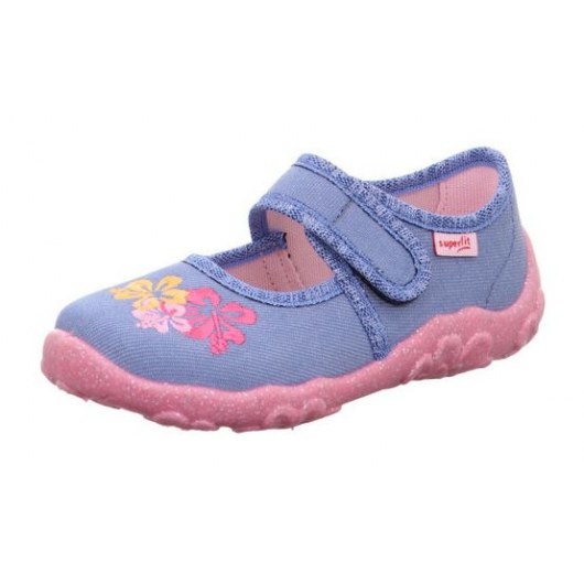 PANTOFLE TEKSTYLNE KAPCIE SUPERFIT BONNY BLAU/ROSA 1-800282-8020