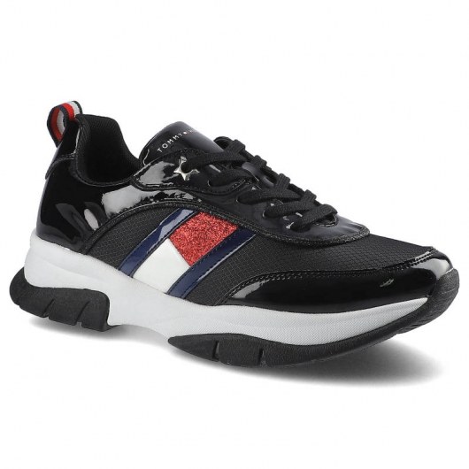 SNEAKERSY TOMMY HILFIGER LOW CUT LACE-UP BLACK