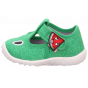 PANTOFLE TEKSTYLNE KAPCIE SUPERFIT SPOTTY GRÜN/WEISS 1-009248-7010