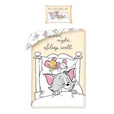 POSCIEL NIEMOWLECA BAWELNIANA 100 X 135 CM TOM & JERRY TJ-4011JBL
