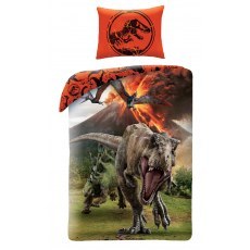 SINGLE DUVET SET 140 X 200 CM JURASSIC WORLD JW-9100BL