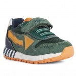 SNEAKERSY GEOX ALBEN JUNIOR BOY FOREST/ORANGE