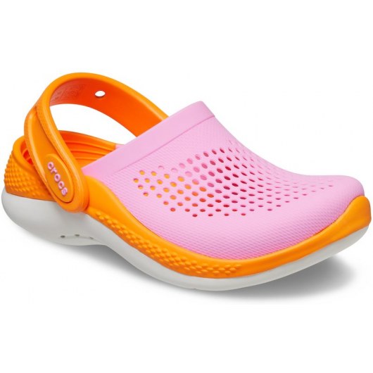 CHODAKI CROCS KIDS LITERIDE 360 CLOG 206712 TAFFY PINK/ORANGE ZING