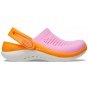 CHODAKI CROCS KIDS LITERIDE 360 CLOG 206712 TAFFY PINK/ORANGE ZING