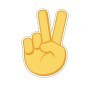 CROCS JIBBITZ™ CHARMS 10007207 PEACE HAND SIGN